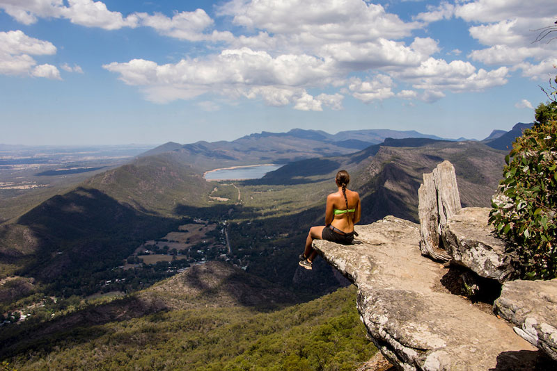 The view from Boroka Lookout in The Grampians